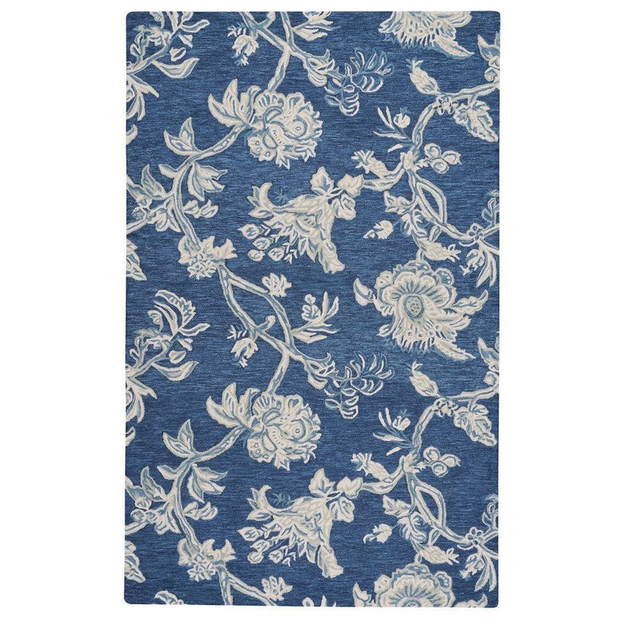 5' x 8' Blue hooked rug- never used