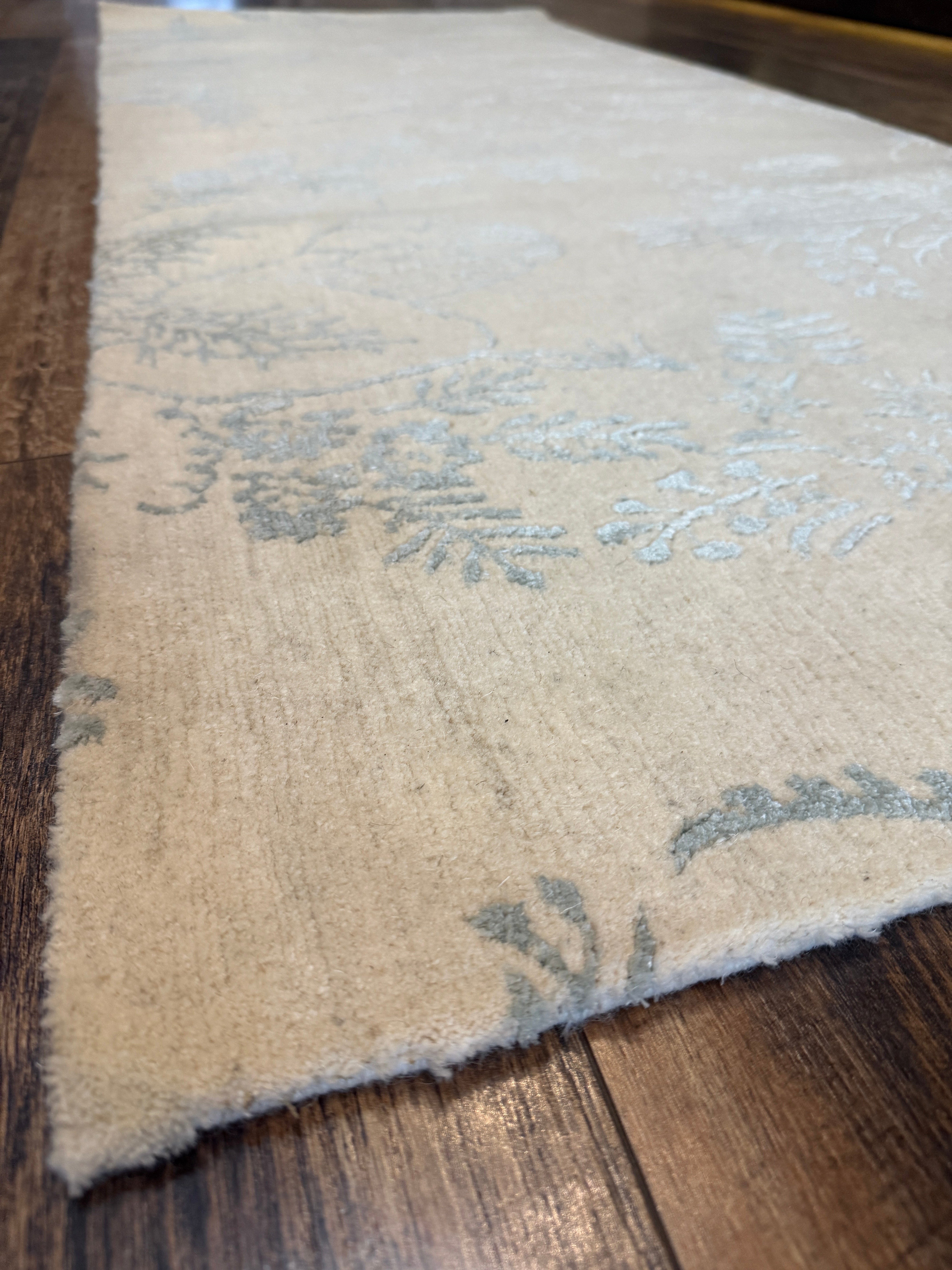 2'3" x 5'6" Tibet custom floral wool/silk